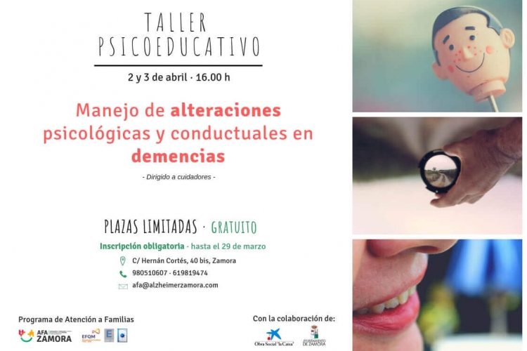 TALLER PSICOEDUCATIVO SOBRE EL MANEJO DE ALTERACIONES EN DEMENCIAS