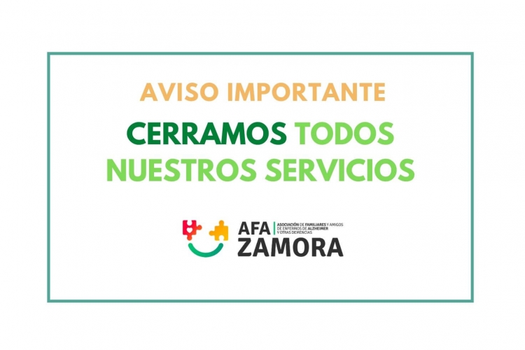 CIERRE DE TODOS NUESTROS SERVICIOS