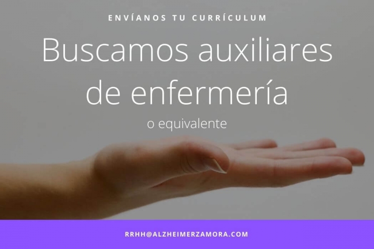 OFERTA DE TRABAJO. AUXILIAR DE ENFERMERÍA