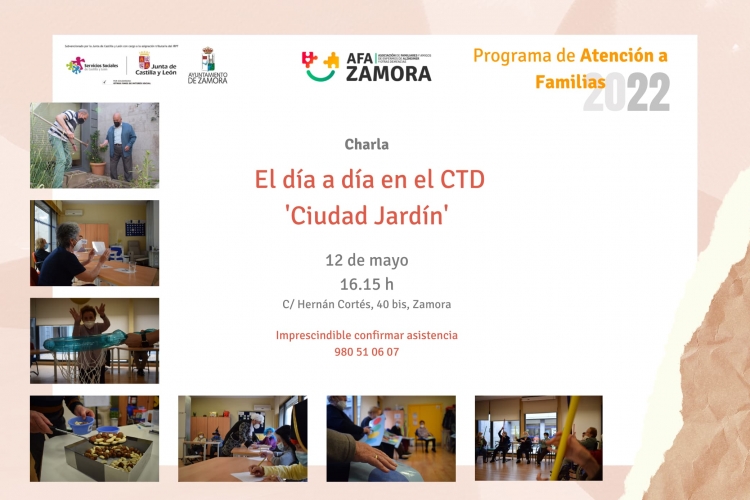 Charla informativa para cuidadores, 'El día a día en el CTD Ciudad Jardín'