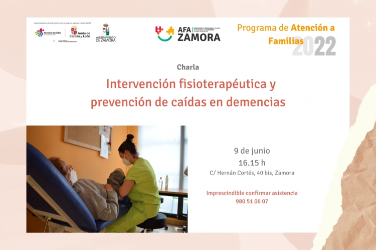 PRÓXIMA CHARLA INFORMATIVA, SOBRE LA IMPORTANCIA DE LA FISIOTERAPIA EN DEMENCIAS